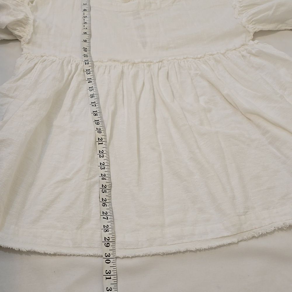 Free People White Cotton Peasant Babydoll Top - Picture 7 of 9